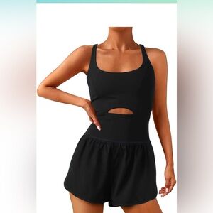 Black Sleeveless Romper